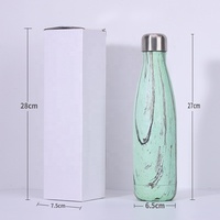 Bouteille d'eau sport en acier inoxydable de qualité alimentaire, forme gourde, très populaire