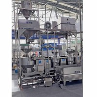 Chaîne de production de lait de soja et de tofu en acier inoxydable de grande capacité HJ Industry, haute productivité, 24 kW, 380 V