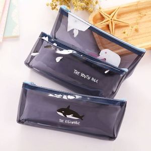 Estuche de Lápices de Plástico PVC Transparente Personalizado al por Mayor, Bolsa de Cosméticos de Gran Capacidad, Bolsa de Lápices Escolar para Niños - Product Image 1