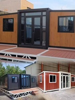 Zhongchen – Conception moderne d'espace de vie intégré, villa conteneur extensible de 20 pieds, maison mobile préfabriquée avec cuisine, prête à l'emploi