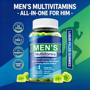 Gummies multivitaminées pour hommes OEM ODM avec 24 vitamines, oméga-3 et probiotiques pour le soutien immunitaire et le métabolisme énergétique – Complément alimentaire - Product Image 2