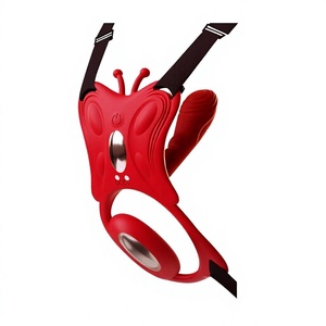 Red butterfly sex toy With 9 Frequencies C spot Cock ring BDSM Underwear <b>Vibrator</b> For Woman Man Couple Adult Use - Product Image 1