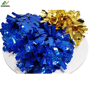 Pompons de <span class=keywords><strong>majorette</strong></span> en plastique holographique métallisé personnalisés pour uniformes de cheerleading – Vente en gros - Product Image 1