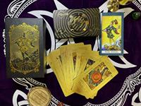 Feuille d'or d'approvisionnement d'usine personnaliser les cartes de tarot imprimer en plastique coloré 12*7cm PVC plastique Oracle cartes à jouer étanche