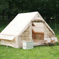 Tente gonflable familiale de glamping à une seule porte sans fenêtre de 6 mètres carrés, quatre saisons, installation facile, Oxford résistant aux UV, imperméable