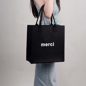 Bolsa <span class=keywords><strong>de</strong></span> <span class=keywords><strong>fieltro</strong></span> personalizada ecológica original, bolsa <span class=keywords><strong>de</strong></span> <span class=keywords><strong>fieltro</strong></span> <span class=keywords><strong>de</strong></span> compras reutilizable <span class=keywords><strong>con</strong></span> logotipo impreso personalizado - Product Image 6