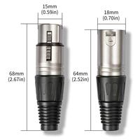 Connecteur audio XLR 3 broches mâle/femelle en alliage de zinc et plastique, plaqué étain, pour microphone, à souder