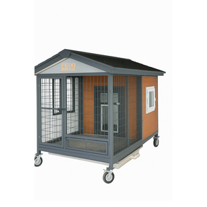 Modern açık köpek evi güneş enerjili demir köpek Villa çıkarılabilir yıkanabilir kafes özelleştirilebilir dış mekan mobilyası her mevsim için - Product Image 2