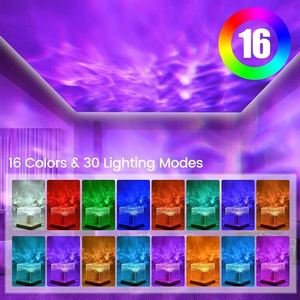 16 Colors <b>Remote</b> <b>Control</b> Stress Relief <b>Lamp</b> USB Rechargeable Wave Cube <b>Lamp</b> Dimmable Ocean Wave Sensory Table Light for Kids - Product Image 2