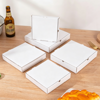 Boîte d'emballage pour pizza écologique personnalisée, matériaux recyclés, dimensions personnalisées, logo imprimé, conteneur à emporter en papier kraft