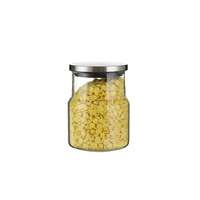 Bocaux de conservation en verre au design moderne, ensemble de bocaux en verre borosilicate avec couvercle en acier inoxydable, bocal de conservation en verre avec couvercle métallique