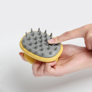 Brosse de toilettage et de massage pour animaux de compagnie, pour chiens et chats à poils longs et courts, utilisable en mode humide pour le bain ou en mode sec pour le toilettage - Product Image 2