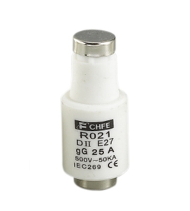 Porte-fusible à vis DII <span class=keywords><strong>16</strong></span> A avec capacité de rupture élevée et faible Fusible en cuivre céramique évalué E27 100A Tension nominale 500V - Product Image 2