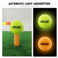 Balles de golf de tournoi en Surlyn à deux couches, lumineuses pour l'entraînement nocturne, absorbant la lumière automatiquement, poids 45g, 342 fossettes, 80