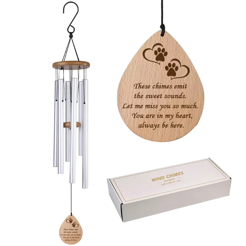 HF Outdoor pet Wind Chimes com relaxantes sons ricos Memorial Wind Chimes presentes para a mãe grande presente para o seu próprio pátio