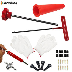 Kit de Herramientas para Instalación de Válvulas, Estuche Metálico Resistente, Herramienta de Reparación de Neumáticos de Goma, Extractor de Válvulas, Accesorios para Automóviles - Product Image 3