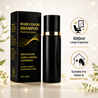 Shampo pewarna rambut hitam cokelat tua herbal Arab berkualitas tinggi produk baru OEM, pewarnaan cepat 3 in 1, pabrik asli