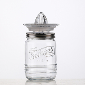 Prelyn 1L 2-trong-1 ép lưu trữ Glass <span class=keywords><strong>Mason</strong></span> <span class=keywords><strong>Jar</strong></span> citrus Máy ép trái cây nắp rõ ràng Glass bóp tươi con dấu cho thực phẩm lưu trữ container - Product Image 3