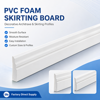 Moulure plate en PVC expansé sur mesure, étanche, extrudée, pour la décoration intérieure et extérieure