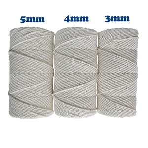 Nhà Máy Sản Xuất 4Mm <span class=keywords><strong>3</strong></span> Sợi Màu Sắc Tự Nhiên Tái Chế Bông Polyester Cao Cấp Dây Cho Macrame - Product Image 2