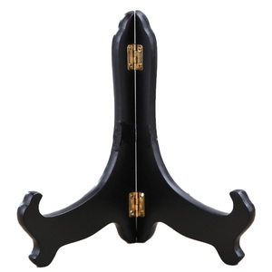 Wholesale Folding Black Color <strong>Tabletop</strong> Wooden Picture Frame <strong>Easel</strong> Stand with Matte Finish