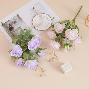 <span class=keywords><strong>Corolle</strong></span> artificielle de luxe nordique <span class=keywords><strong>Rose</strong></span> fleurs en soie légère pour les arrangements de mariage maison salon décoration saint valentin - Product Image 1
