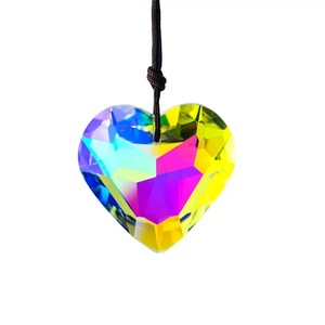 Prisma a forma di cuore in cristallo AB acchiappasole per finestre acchiappasogni cristalli decorazioni pendenti arcobaleno creatore di ornamenti natalizi - Product Image 2