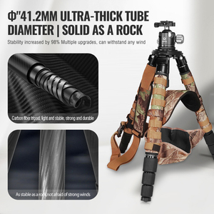 Bền sợi carbon săn bắn chân máy với yên kẹp chân có thể điều chỉnh Hunter Tripod - Product Image 6