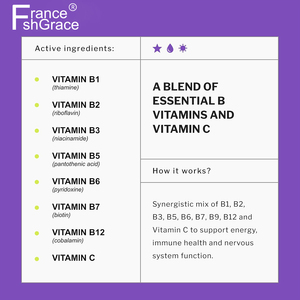 Complément de Vitamines du Complexe B de Qualité GMP, Vitamines B6 B12, Vitamine C, Soutien Énergétique et Immunitaire, 60 Capsules de Vitamines du Complexe B - Product Image 3
