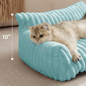 7348 <strong>Non</strong> <strong>Slip</strong> Corduroy Pet Indoor Sofa <strong>Bed</strong> for Cat Small <strong>Dog</strong> Sleeping Lightweight Extra Soft Machine <strong>Washable</strong> Pet Sofa <strong>Bed</strong> - Product Image 3