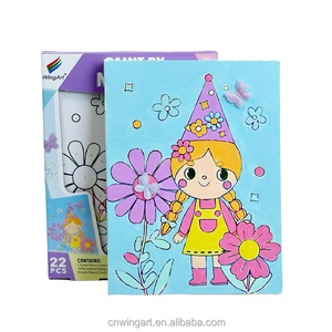 2024 nuova vernice stampata a Laser per numero di tela Kit per bambina cappello telaio Still Life soggetto paesaggio per la decorazione della casa - Product Image 2