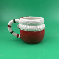 Mug à café en céramique 3D de Noël, tasse de Noël fantaisie avec visage de Père Noël pour cadeaux de Noël