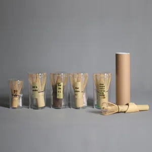 YUBIN Supporto per frusta da tè Matcha in stile Japandi, ecologico, in bambù, per <span class=keywords><strong>cento</strong></span> fruste e <span class=keywords><strong>cento</strong></span> ciotole, strumento da tè della Dinastia Song - Product Image 2