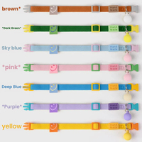 Collier élastique pour chat, boule macaron, réglable, boucle de sécurité, pour petits chiens et chats, collier coloré d'été, 21-32cm, 9g
