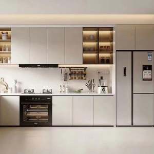 ตู้ครัวสำเร็จรูปดีไซน์หรูหราทันสมัยจาก PVC ราคาประหยัด พร้อมประกอบ - Product Image 2