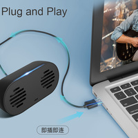 Haut-parleur d'ordinateur USB 2.1 avec microphone Haut-parleur de conférence de bureau pour ordinateur portable avec micro pour bureau à domicile intelligent et étude en ligne