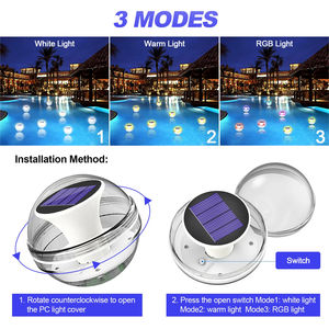 Floating Pool <b>Lights</b> Solar Pool <b>Lights</b> RGB Color Changing IP65 Waterproof LED Night <b>Light</b> for Swimming Pool Hot Tub <b>Pond</b> Decor - Product Image 2