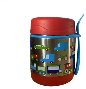 300ml children's soup pot with fork, small lunch box,vacuum cup