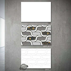 Carreaux muraux en céramique numérique imprimés, émaillés, blancs, décoratifs, 30x45cm (12x18 po), résistants à l'usure et imperméables pour extérieur, design simple - Product Image 1
