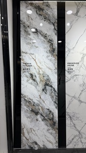 Tùy chỉnh kích thước 75x150 đánh bóng tráng men sứ sàn đá cẩm thạch gạch phong cách thiết kế hiện đại cho nhà phòng khách firebrick chức năng - Product Image 2