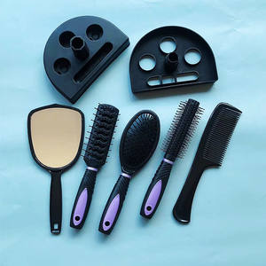 Ensemble de peignes de coiffure miroir en plastique 5 pièces avec massage du cuir chevelu Beauty Combr Pratique pour l'utilisation dans la salle de bain - Product Image 5