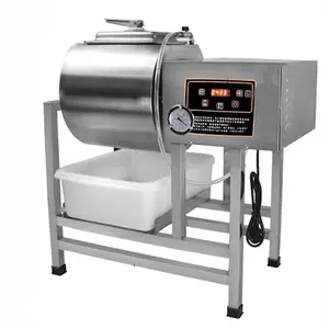 Stainless Steel Meat Vacuum Mixer Balance Flavored Tumbler Computer Fresh Keeping Marinated Curing Food Marinating Machine