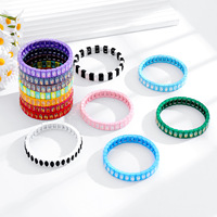 Gelang Statement Musim Panas DIY Wanita Berlapis Emas dan Perak dari Paduan Seng dengan Tekstur Ekstravagan