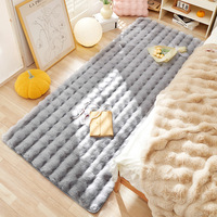 Tapis moelleux en fourrure pour enfants avec coussinets antidérapants, tapis en peluche moelleux pour chambre à coucher, tapis en fourrure de lapin