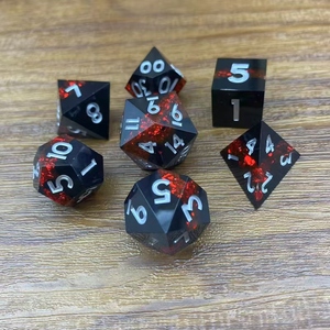 Juego de Dados Poliédricos de Resina, 35 Piezas, Tallados para DND RPG, D4-D20, Duraderos, Ecológicos, Retro, para Juegos de Mesa - Product Image 1