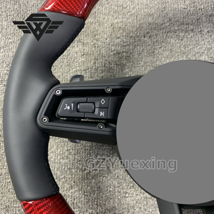 Vente chaude pour Porsche Cayenne Panamera Macan Tayneen 718 911 955 957 958 970 971 991 992 Volant de voiture en fibre de carbone rouge - Product Image 2