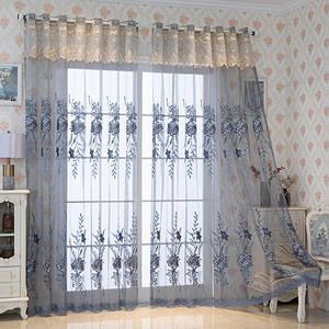 ستائر مطرزة بطبقتين بنقوش زهرية لغرفة النوم، ستائر شفافة أنيقة بسيطة على الطراز الاسكندنافي لغرفة المعيشة - Product Image 3
