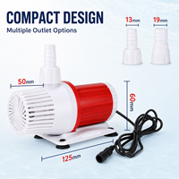 Pompe d'aquarium submersible ultra-silencieuse DC 24V 25W, débit élevé 1000-1200L/H, hauteur de refoulement 3-5m pour aquarium et hydroponie