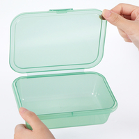Boîtes de conservation alimentaire rectangulaires en plastique transparentes et étanches YUZMEI avec couvercle pour réchauffage au micro-ondes