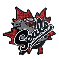 Broche de collection de haute qualité en métal, écusson de l'équipe de hockey sur glace du Canada, feuille d'érable rouge, émail scintillant, pour compétition sportive